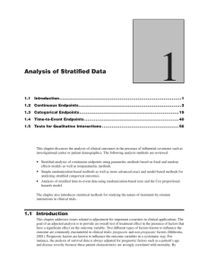 Analysis of Stratified Data