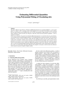 Estimating Differential Quantities Using Polynomial Fitting of