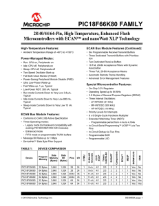 PIC18F66K80 Family High-Temperature Data Sheet