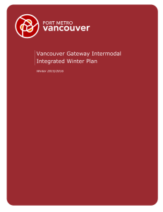 2015/2016 Port of Vancouver Gateway Intermodal Integrated Winter