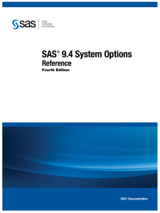 SAS 9.4 System Options: Reference, Fourth Edition