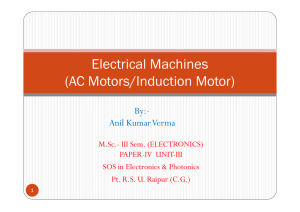 Electrical Machines (AC Motors/Induction Motor)