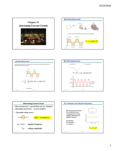 Chapter 23 Alternating Current Circuits