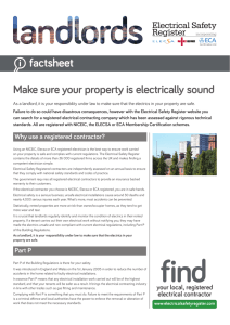 Make sure your property is electrically sound