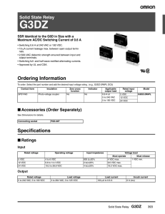 Ordering Information Specifications