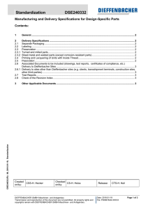 Work standard DSE240332 Manufacturing and