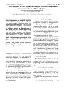 A Circuit Approach for the Computer Modelling of Control