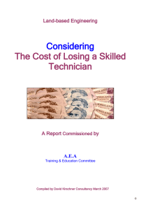 The Cost of Losing a Skilled Technician