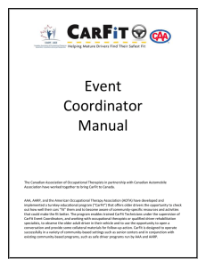 Event Coordinator Manual - Canadian Association of Occupational