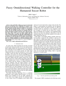 Fuzzy Omnidirectional Walking Controller for the Humanoid Soccer