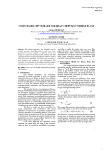 fuzzy based controller for heavy duty gas turbine plant