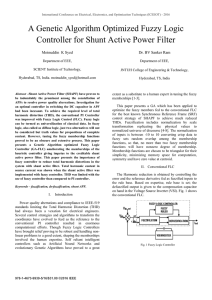 A Genetic Algorithm Optimized Fuzzy Logic Controller for