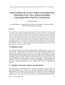 simulation of fuzzy logic controller for pem fuel cell based hybrid