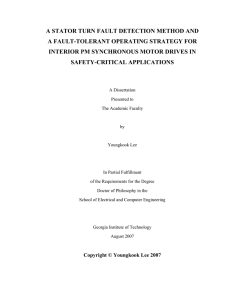 a stator turn fault detection method and a fault