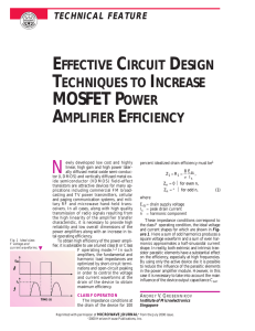 effective circuit design techniques to increase mosfet