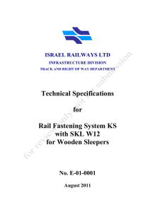 Technical Specifications for Rail Fastening System KS with SKL