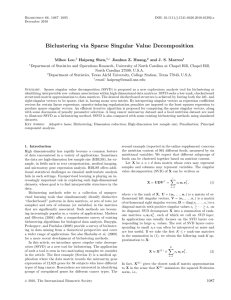 Biclustering via Sparse Singular Value Decomposition