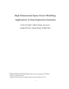 High-Dimensional Sparse Factor Modelling: Applications in Gene