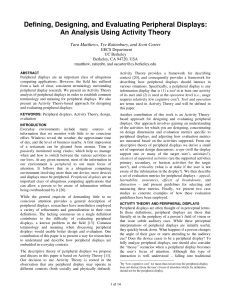 Defining, Designing, and Evaluating Peripheral