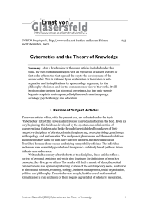 Cybernetics and the Theory of Knowledge