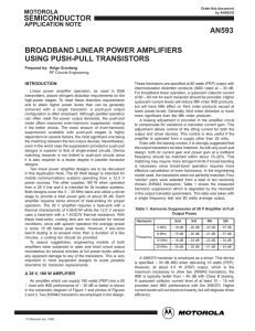 AN593: Broadband Linear Power Amplifiers Using Push