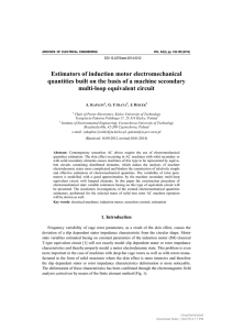 Estimators of induction motor electromechanical