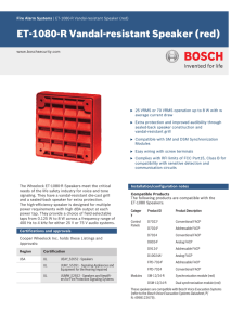 ET‑1080‑R Vandal‑resistant Speaker (red) - Surveillance