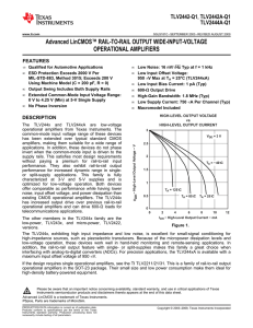 (TM) Rail-to-Rail Output Wide-Input-Voltage Op