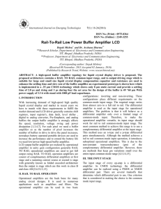 Rail-To-Rail Low Power Buffer Amplifier LCD