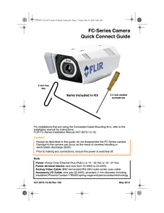 FC-Series Camera Quick Connect Guide