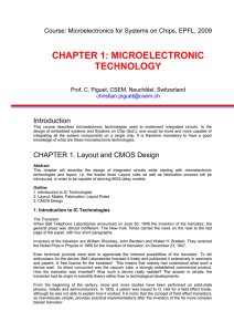 Chapter 1, Microelectronic Technology File - Moodle