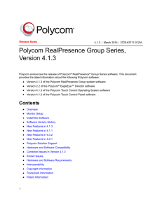 Release Notes for the Polycom RealPresence Group Series