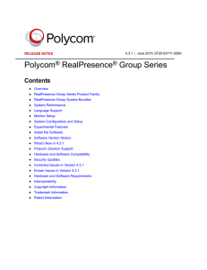 Polycom RealPresence Group Series Release Notes