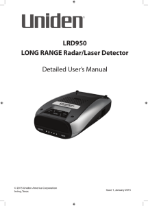 LRD950 manual - Buy Radar Detectors