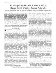 An Analysis on Optimal Cluster Ratio in Cluster