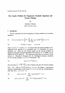 The Cauchy Problem for Degenerate Parabolic Equations and (1) (2