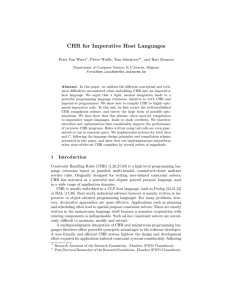 CHR for Imperative Host Languages - Lirias