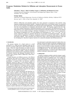 Frequency Modulation Methods for Diffusion and Adsorption