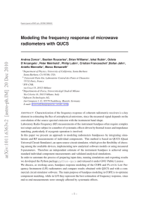 Modeling the frequency response of microwave radiometers with
