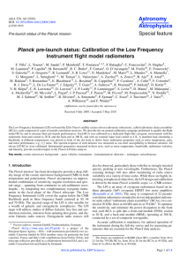 Planck pre-launch status: Calibration of the Low Frequency