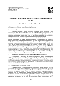 chopping frequency optimizing in the nir moisture meter