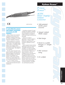 Python PowerTM AC/DC Power Supply/ Output Converter