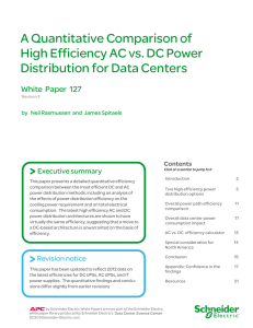 A Quantitative Comparison of High Efficiency AC vs. DC Power