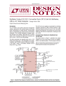 Multiple Output DC/DC Converter Runs Off 2