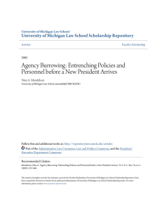 Agency Burrowing - University of Michigan Law School Scholarship