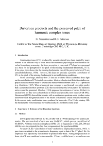 Distortion products and the perceived pitch of harmonic complex tones