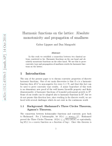 Harmonic functions on the lattice: Absolute monotonicity and