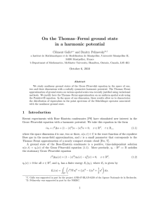 On the Thomas–Fermi ground state in a harmonic potential
