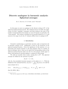 Discrete analogues in harmonic analysis: Spherical