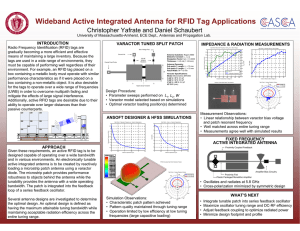 Wideband Active Integrated Antenna for RFID Tag Applications